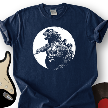 Godzilla Playing Violin T-Shirt