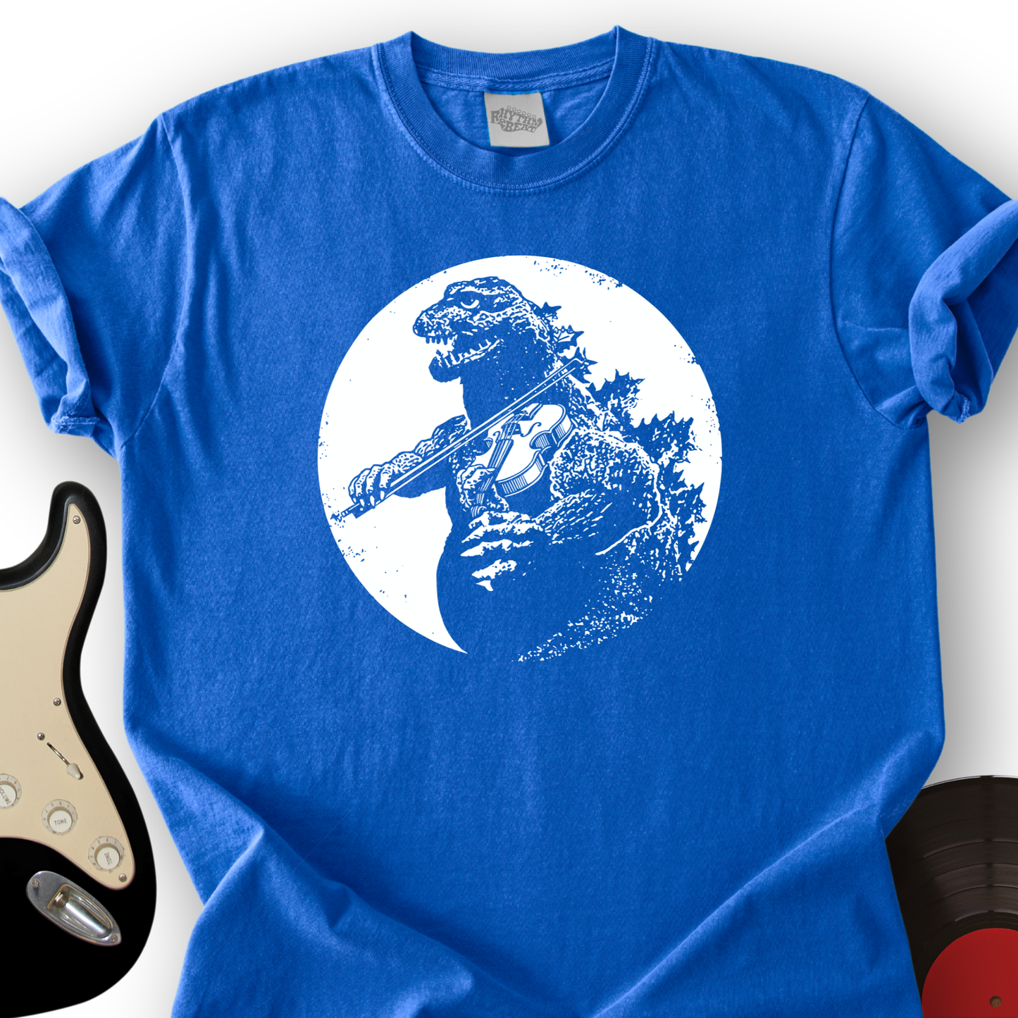 Godzilla Playing Violin T-Shirt