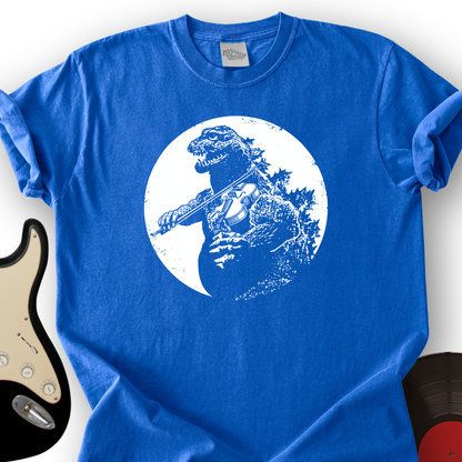 Godzilla Playing Violin T-Shirt