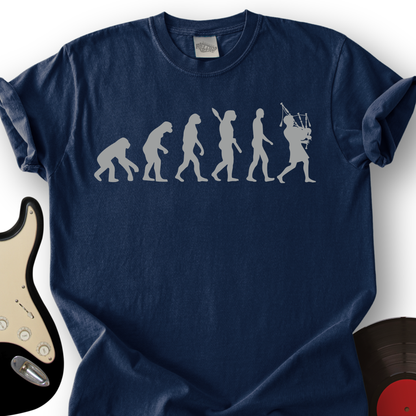 Evolution with Bagpipe T-Shirt