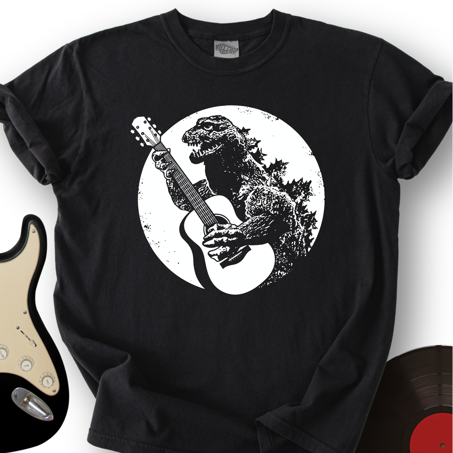 Godzilla Playing Guitar T-Shirt