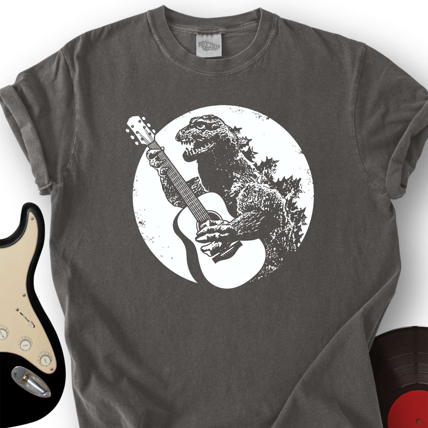 Godzilla Playing Guitar T-Shirt