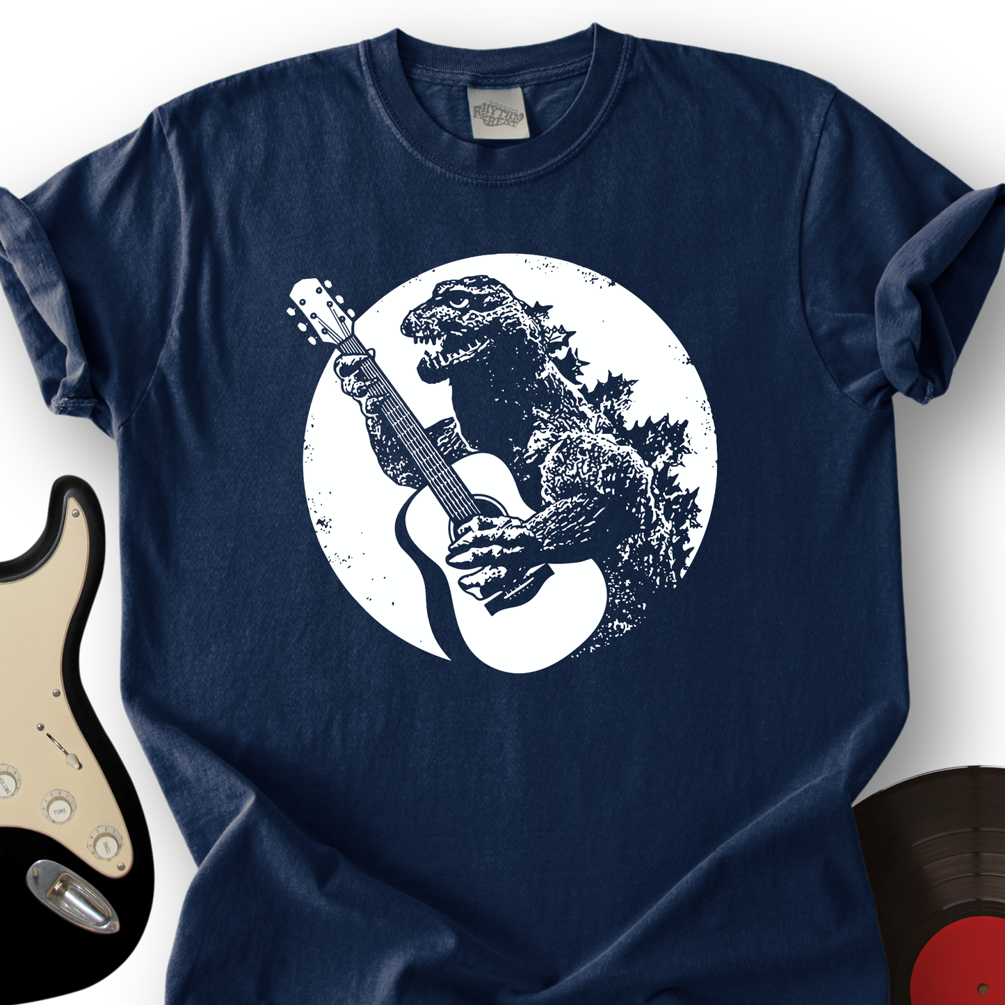 Godzilla Playing Guitar T-Shirt