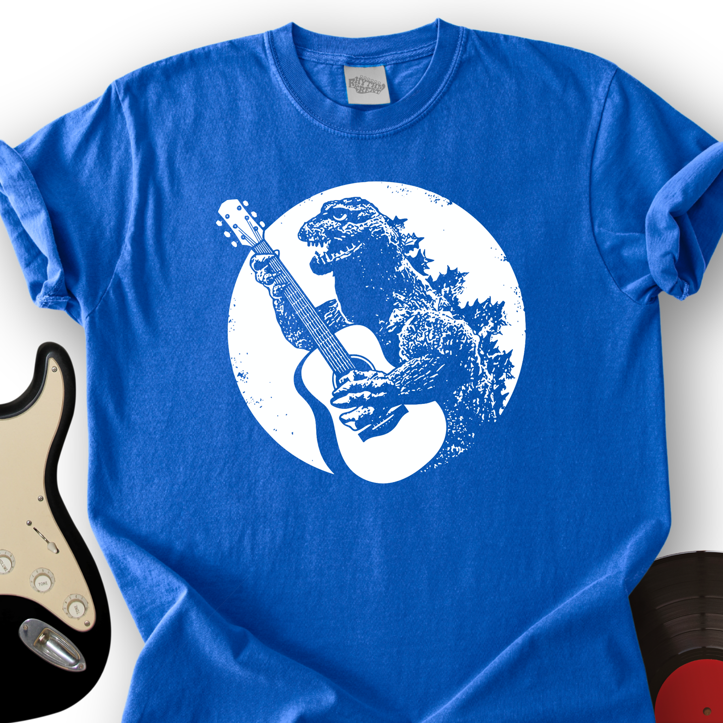 Godzilla Playing Guitar T-Shirt