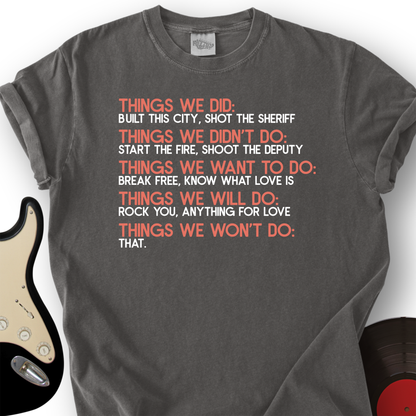 Things We Did Basics T-Shirt