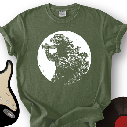 Godzilla Playing Harmonica T-Shirt
