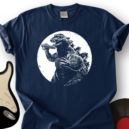 Godzilla Playing Harmonica T-Shirt