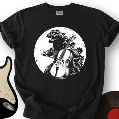 Godzilla Playing Cello T-Shirt