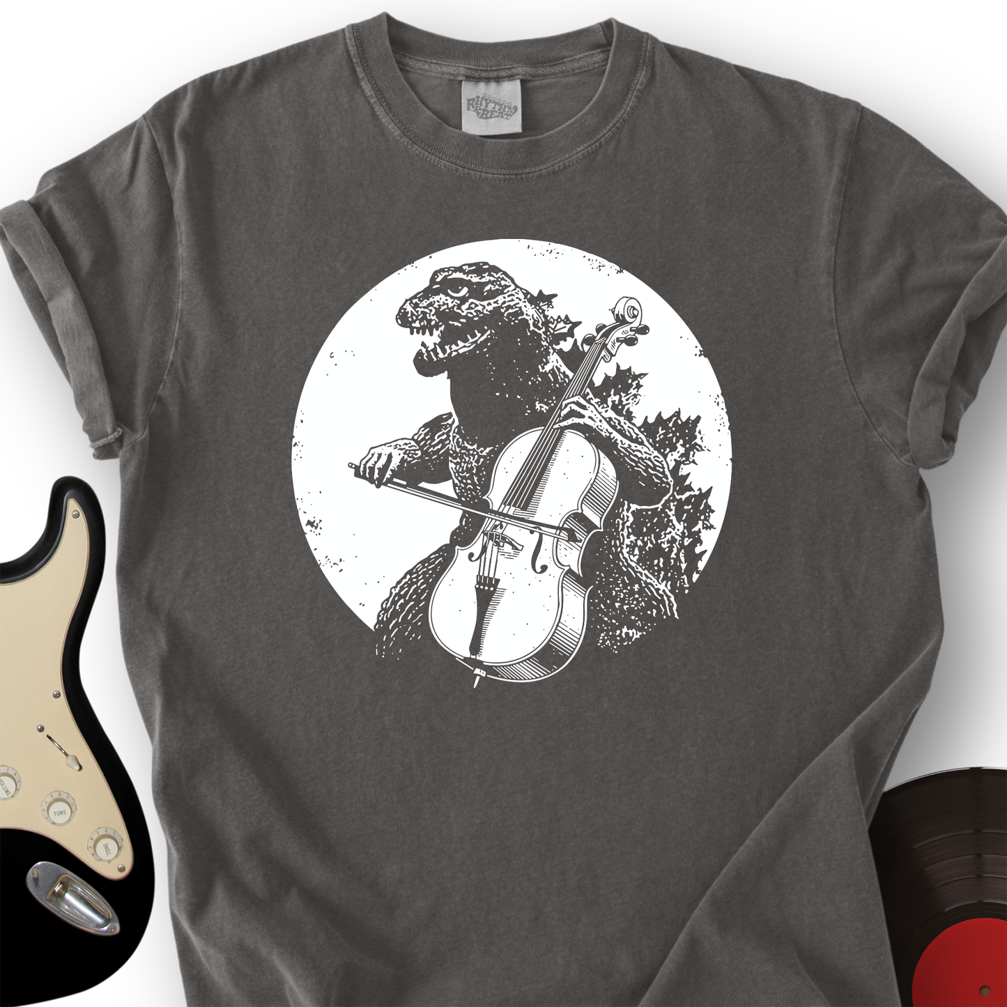 Godzilla Playing Cello T-Shirt