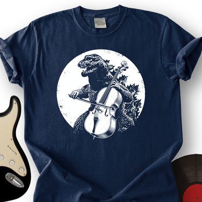 Godzilla Playing Cello T-Shirt