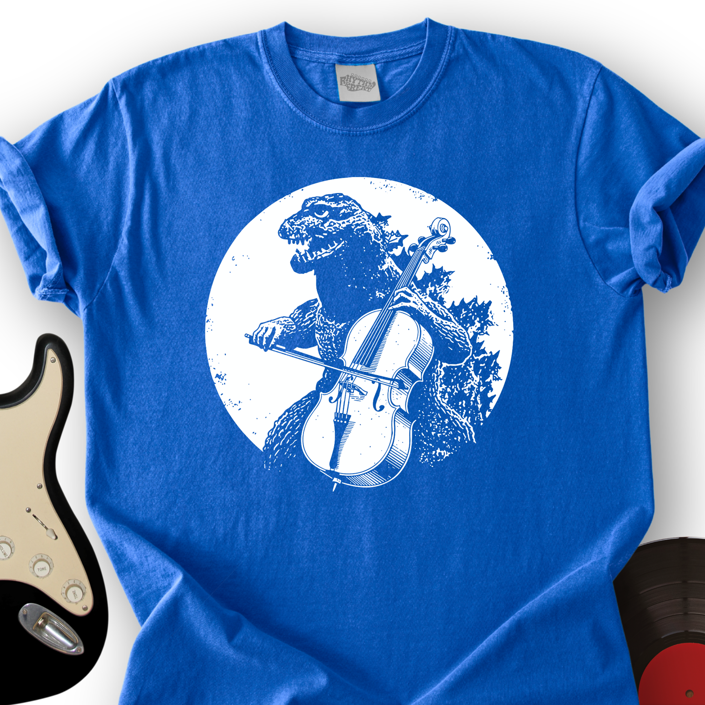 Godzilla Playing Cello T-Shirt