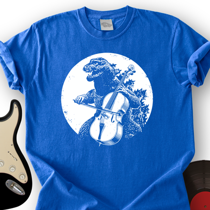 Godzilla Playing Cello T-Shirt