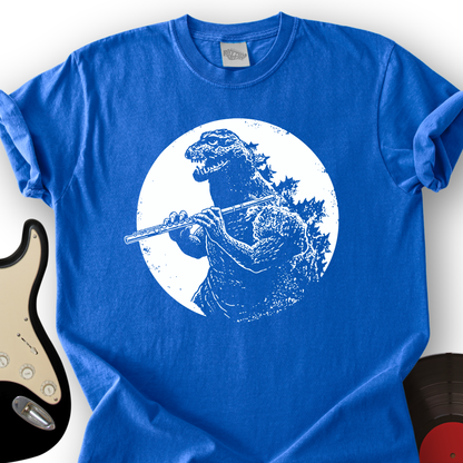Godzilla Playing Flute T-Shirt
