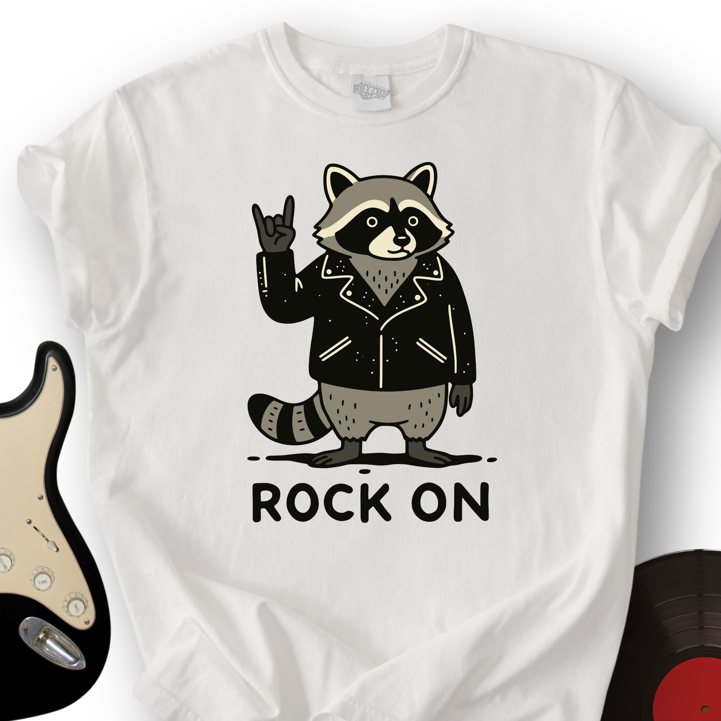 Raccoon Rock On T-Shirt