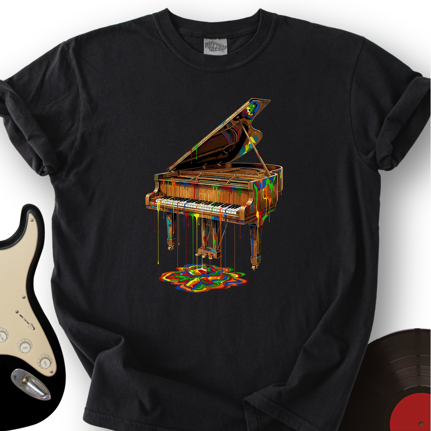 Melting Rainbow Piano T-Shirt