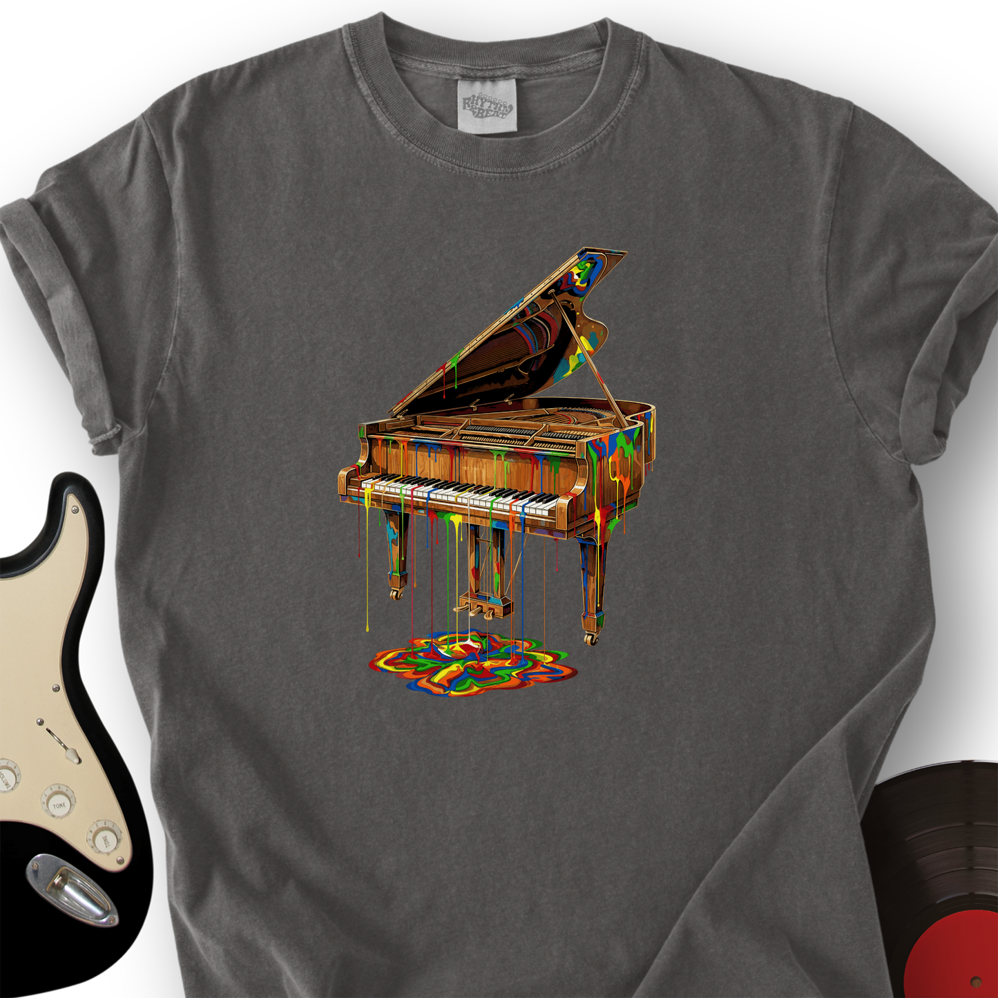 Melting Rainbow Piano T-Shirt