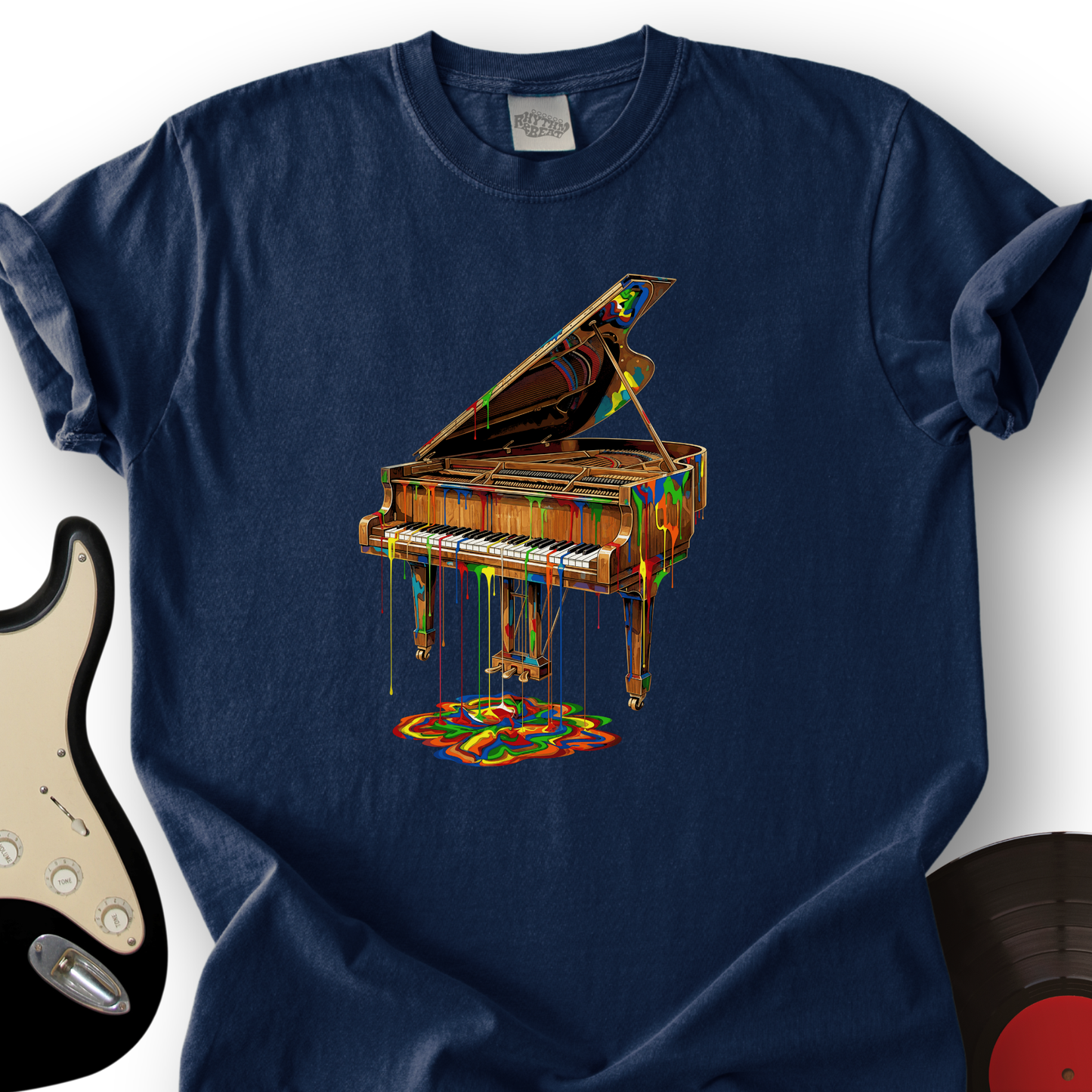 Melting Rainbow Piano T-Shirt