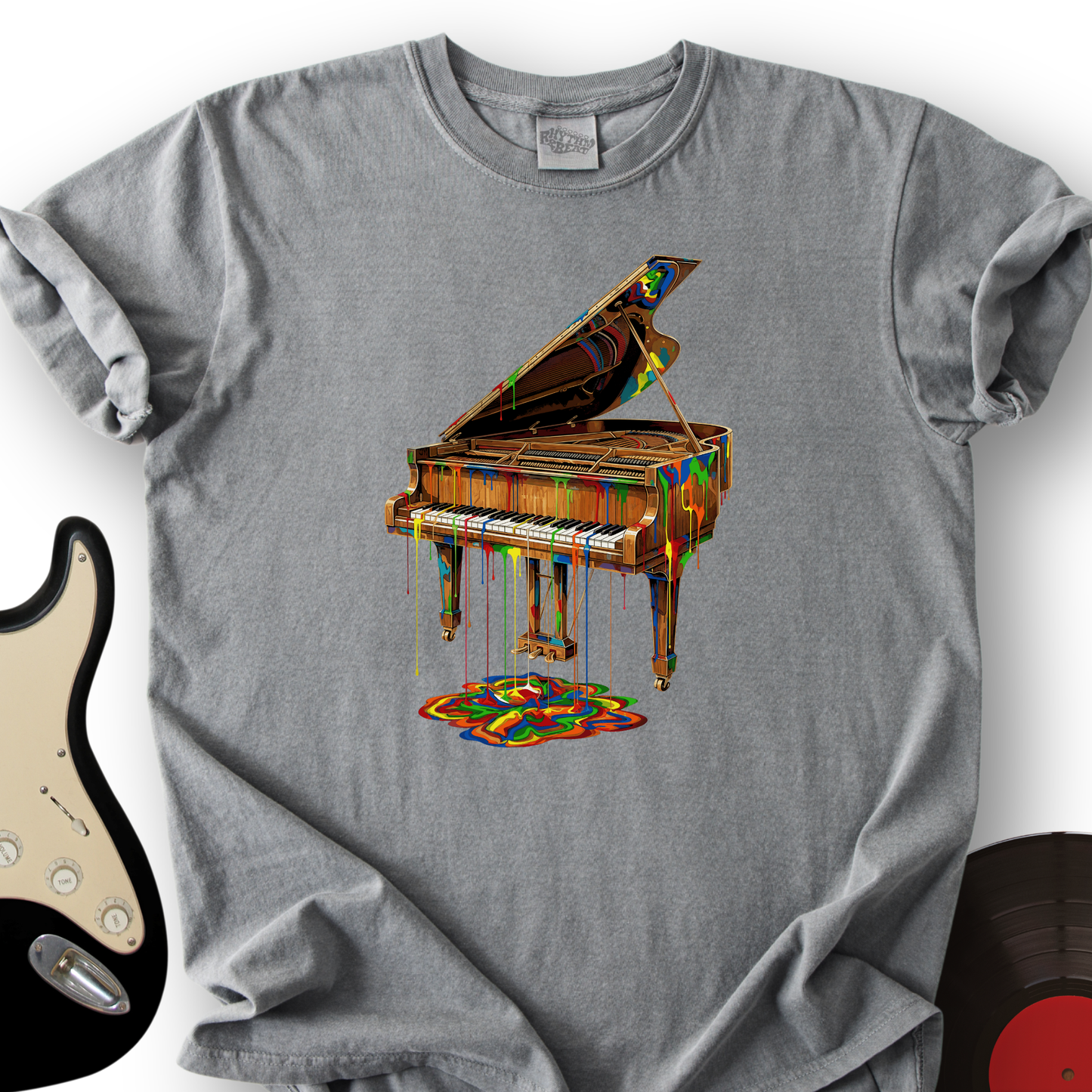Melting Rainbow Piano T-Shirt
