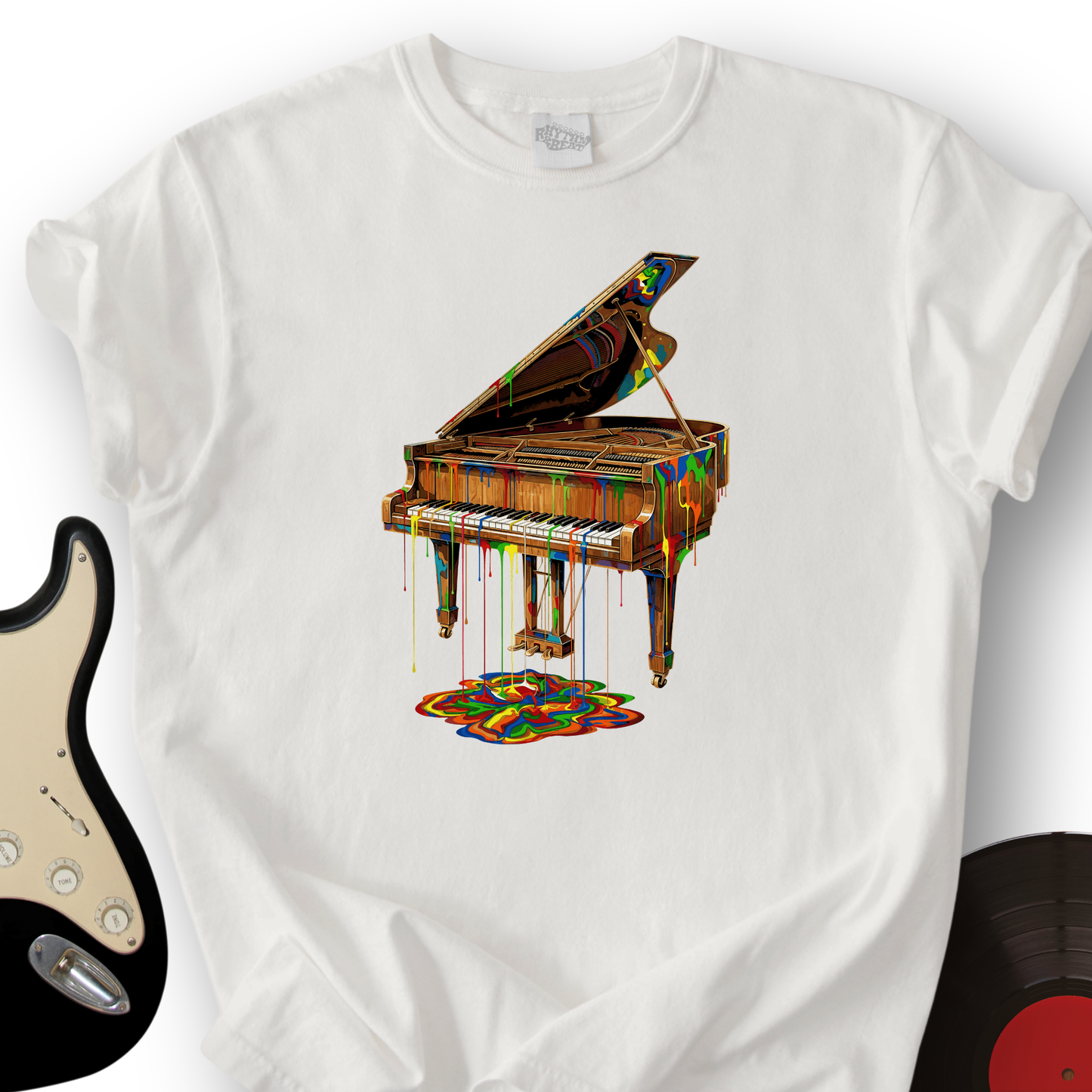 Melting Rainbow Piano T-Shirt