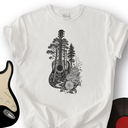 Floral Guitar T-Shirt