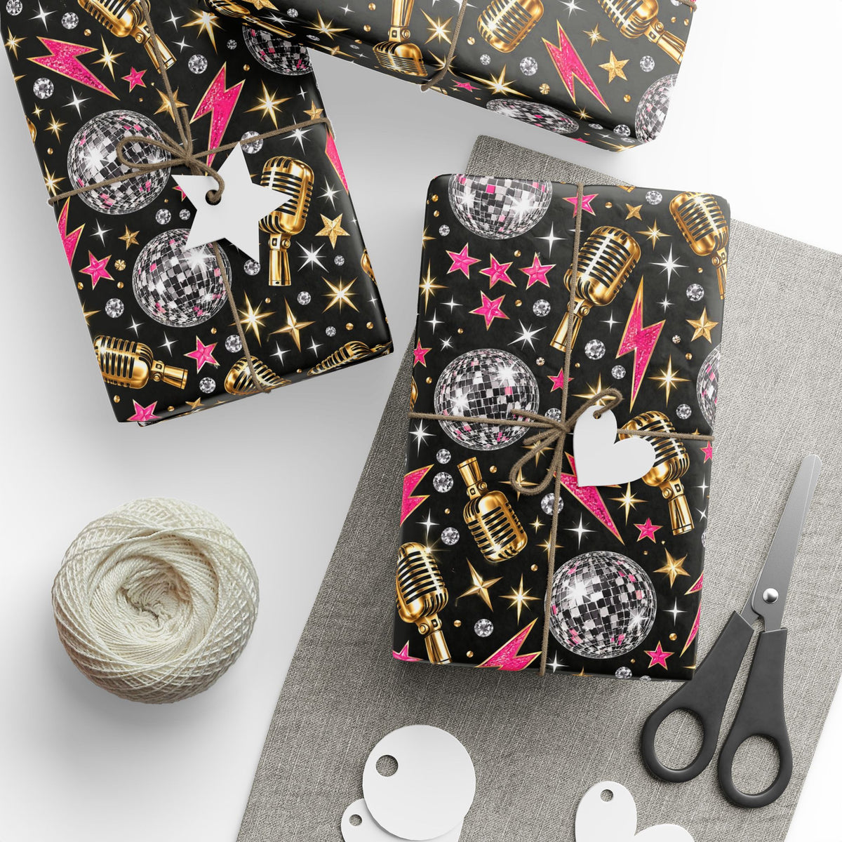 Disco Rock Star Glam Wrapping Paper