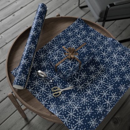 Treble Clef Snowflakes Wrapping Paper