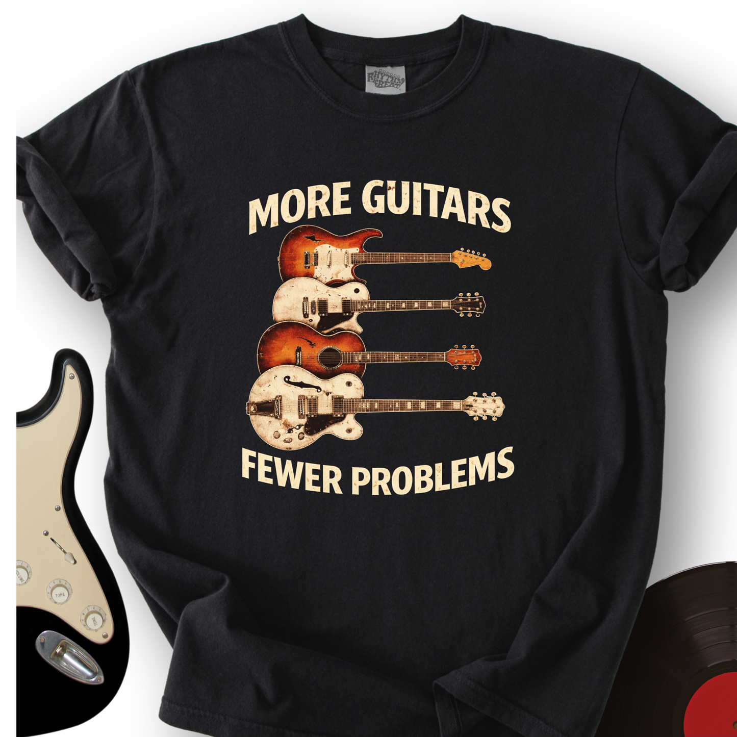 More Guitars Fewer Problems T-Shirt