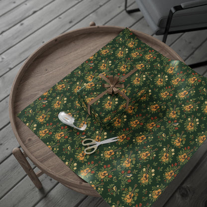 Guitar Botanical Toile Wrapping Paper