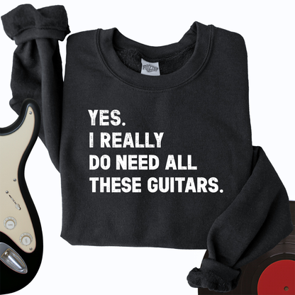 Need All These Guitars Crewneck
