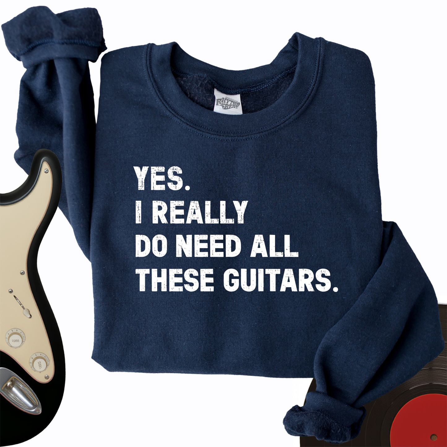 Need All These Guitars Crewneck