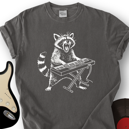 Raccoon Playing Keyboard T-Shirt