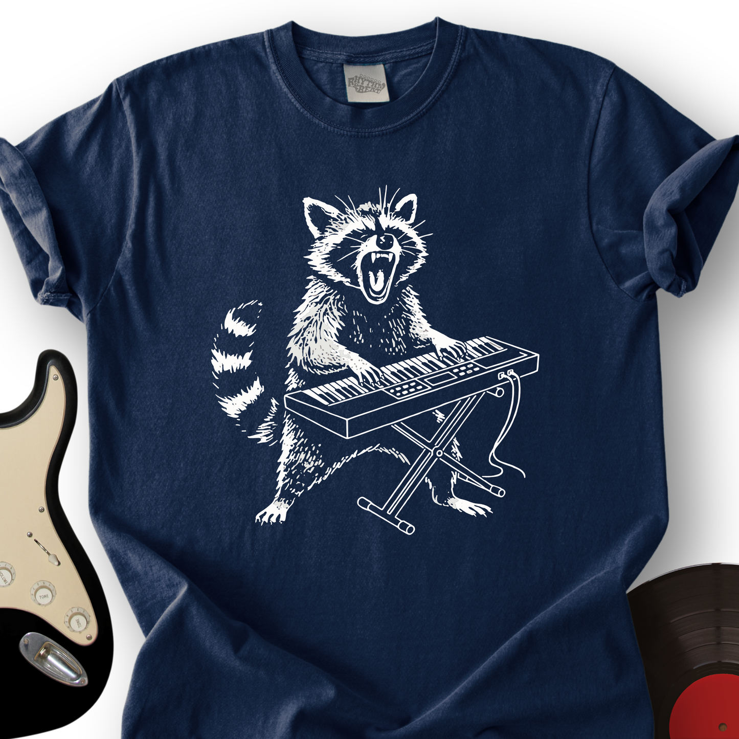 Raccoon Playing Keyboard T-Shirt