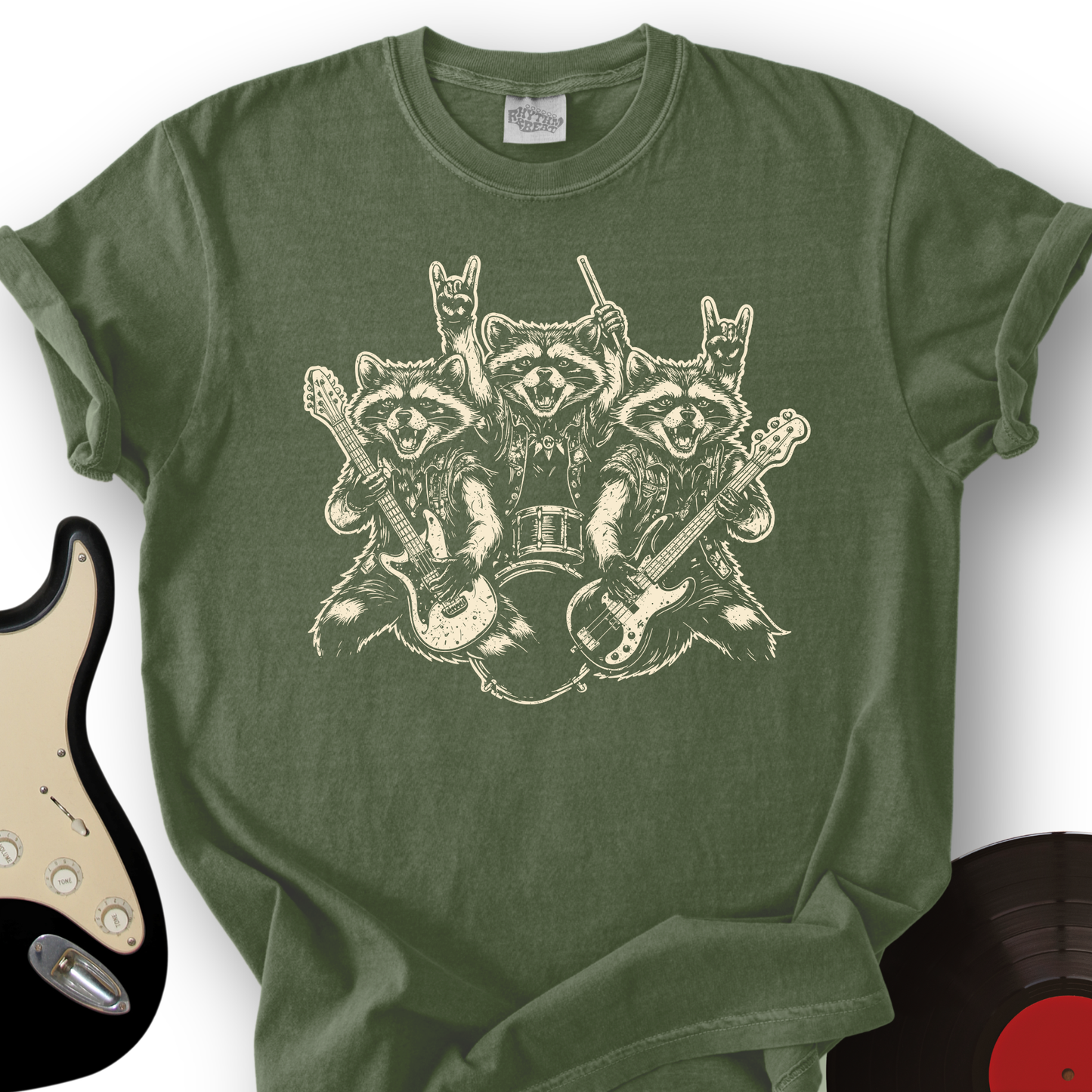 Raccoon Rock Band T-Shirt