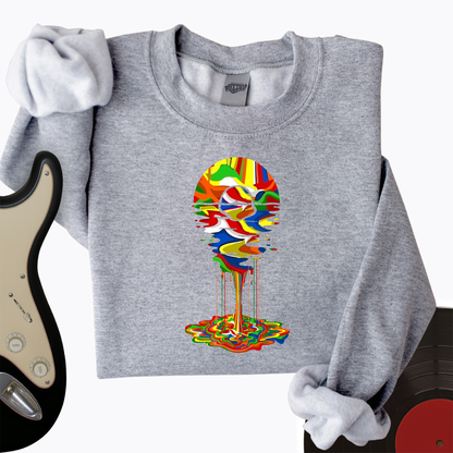 Melting Rainbow Vinyl Crewneck