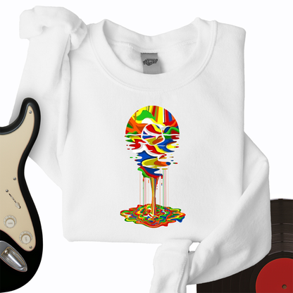 Melting Rainbow Vinyl Crewneck