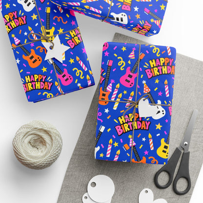 Happy Birthday Rock Star Wrapping Paper