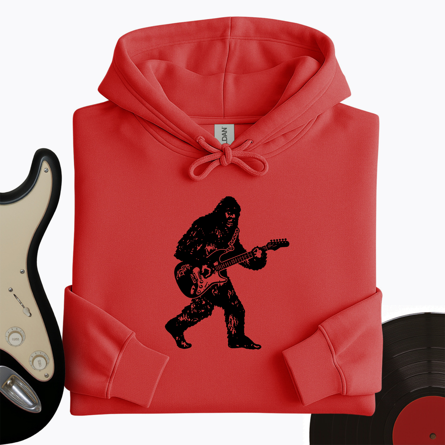 Bigfoot Playing Guitar Hoodie