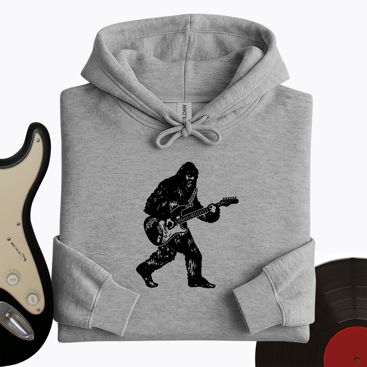 Bigfoot Playing Guitar Hoodie
