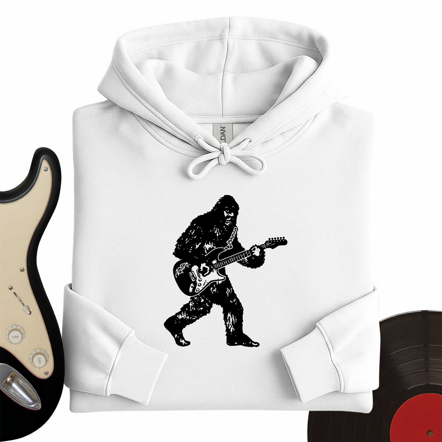 Bigfoot Playing Guitar Hoodie