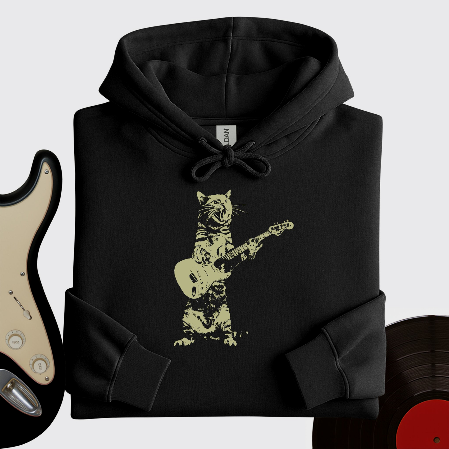 Cat Guitar Hoodie