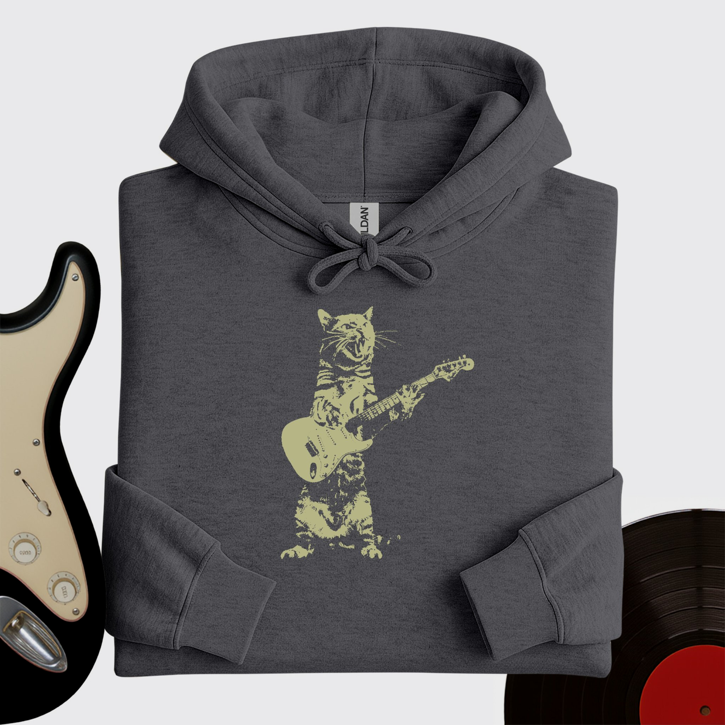 Cat Guitar Hoodie