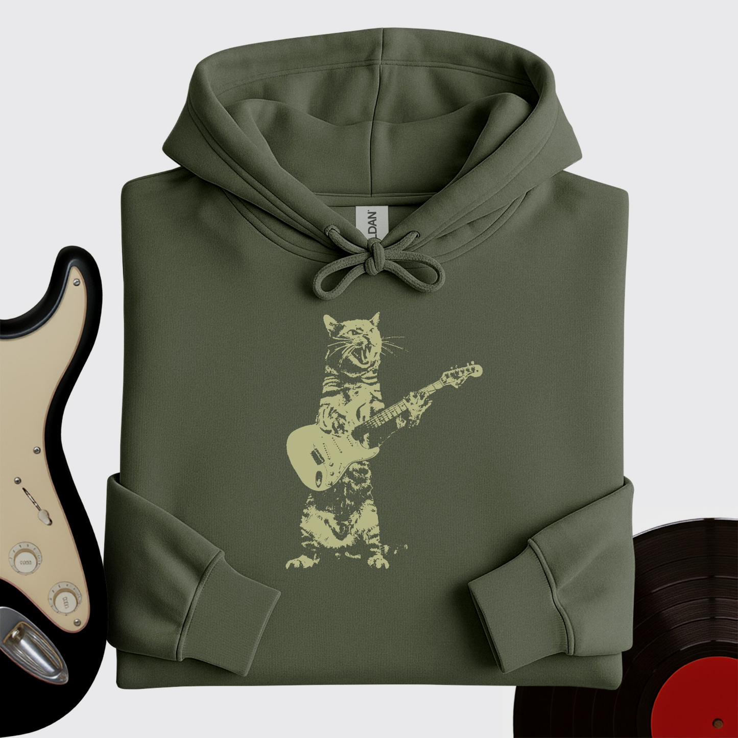 Cat Guitar Hoodie