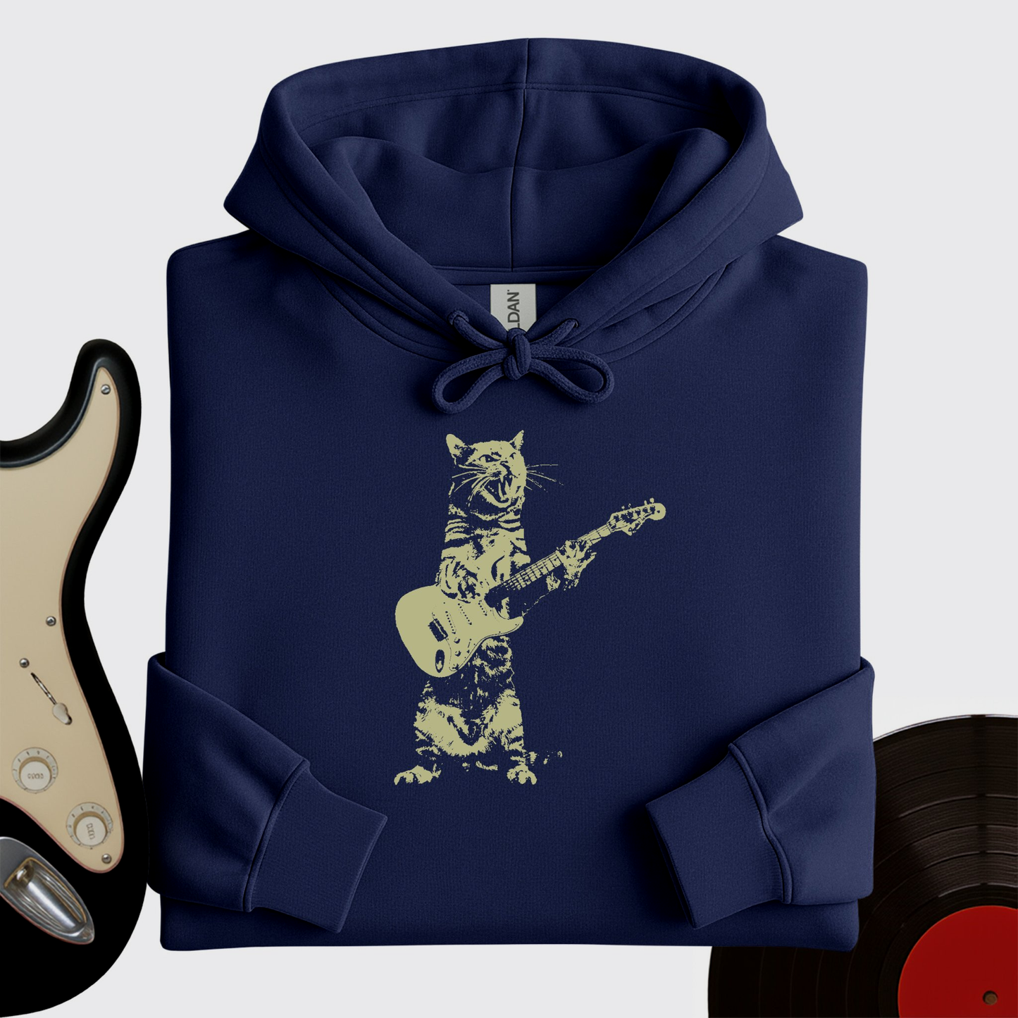 Cat Guitar Hoodie
