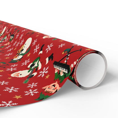 Santa's Band Christmas Wrapping Paper