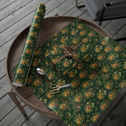 Guitar Botanical Toile Wrapping Paper