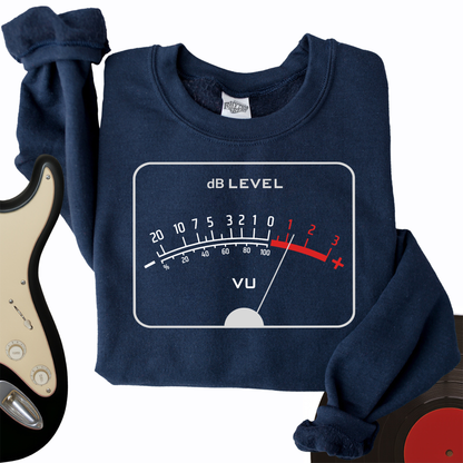 Vu Meter Decibels Crewneck
