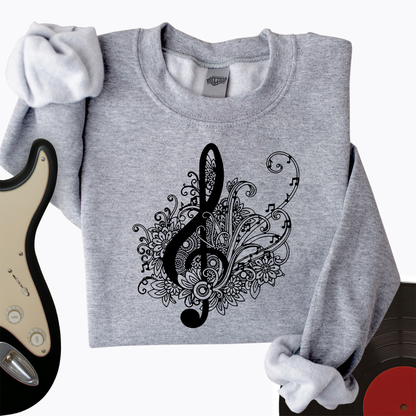 Mandala Music Note Crewneck
