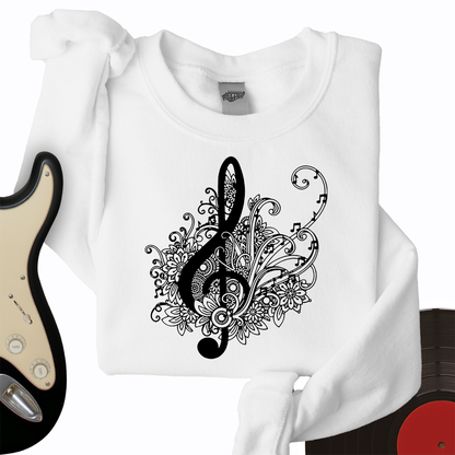 Mandala Music Note Crewneck