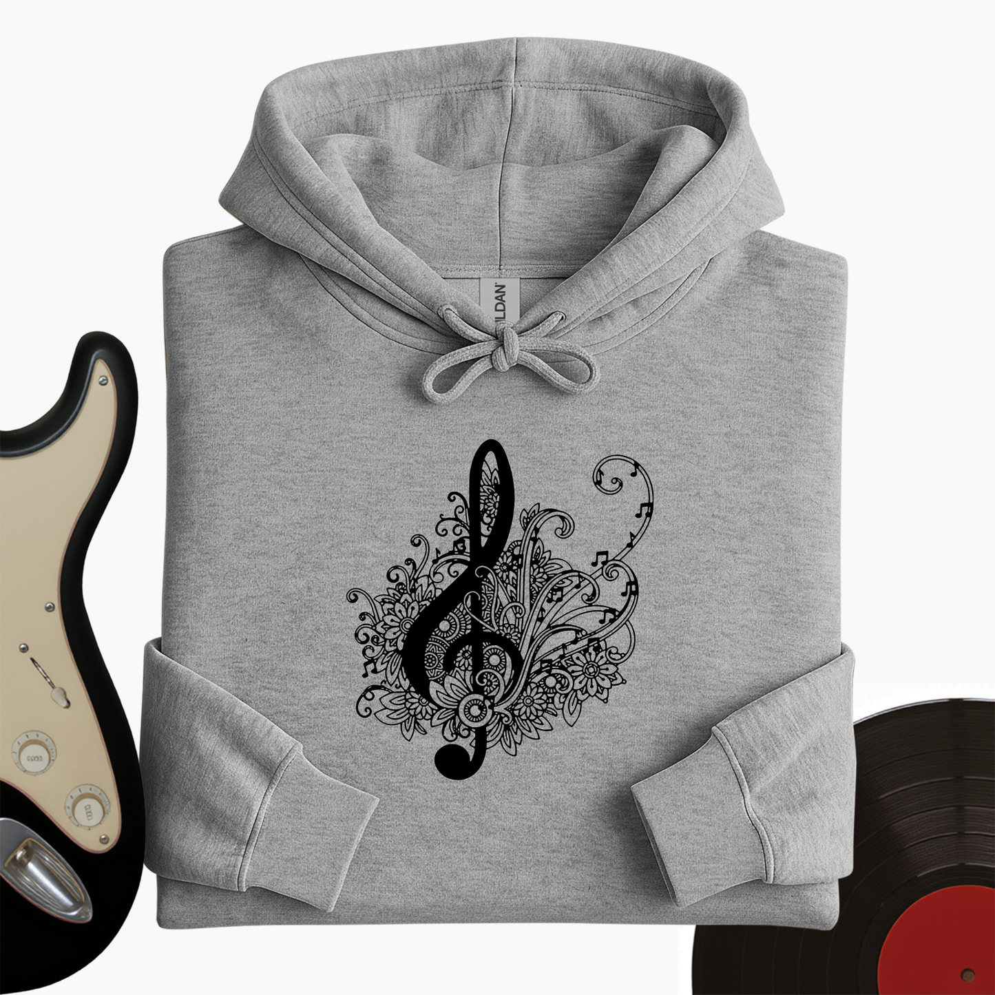 Mandala Music Note Hoodie