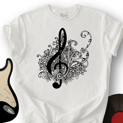 Mandala Music Note T-Shirt